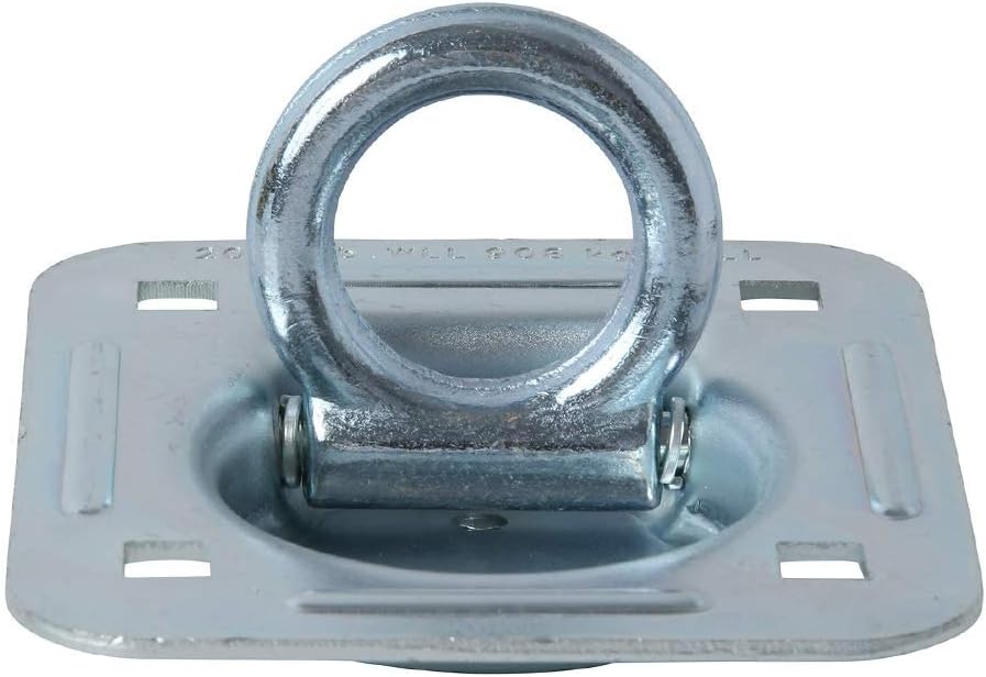 Four Recessed Tie-Down D-Rings with Mounting Lock Plate and Bolting Hardware P8368