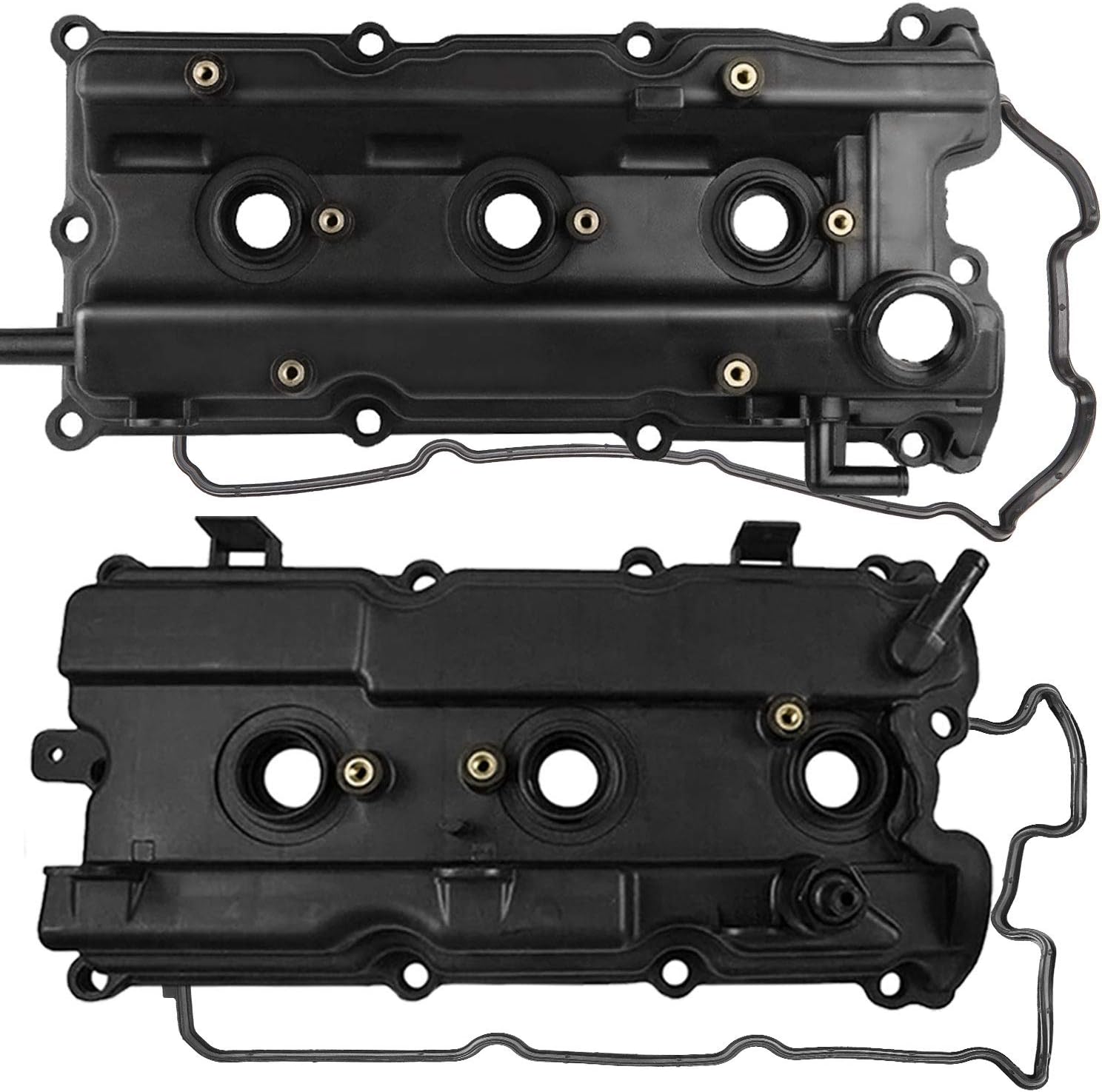 Pair Engine Valve Covers Kit with Gaskets for V6 3.5L VQ35DE V665637
