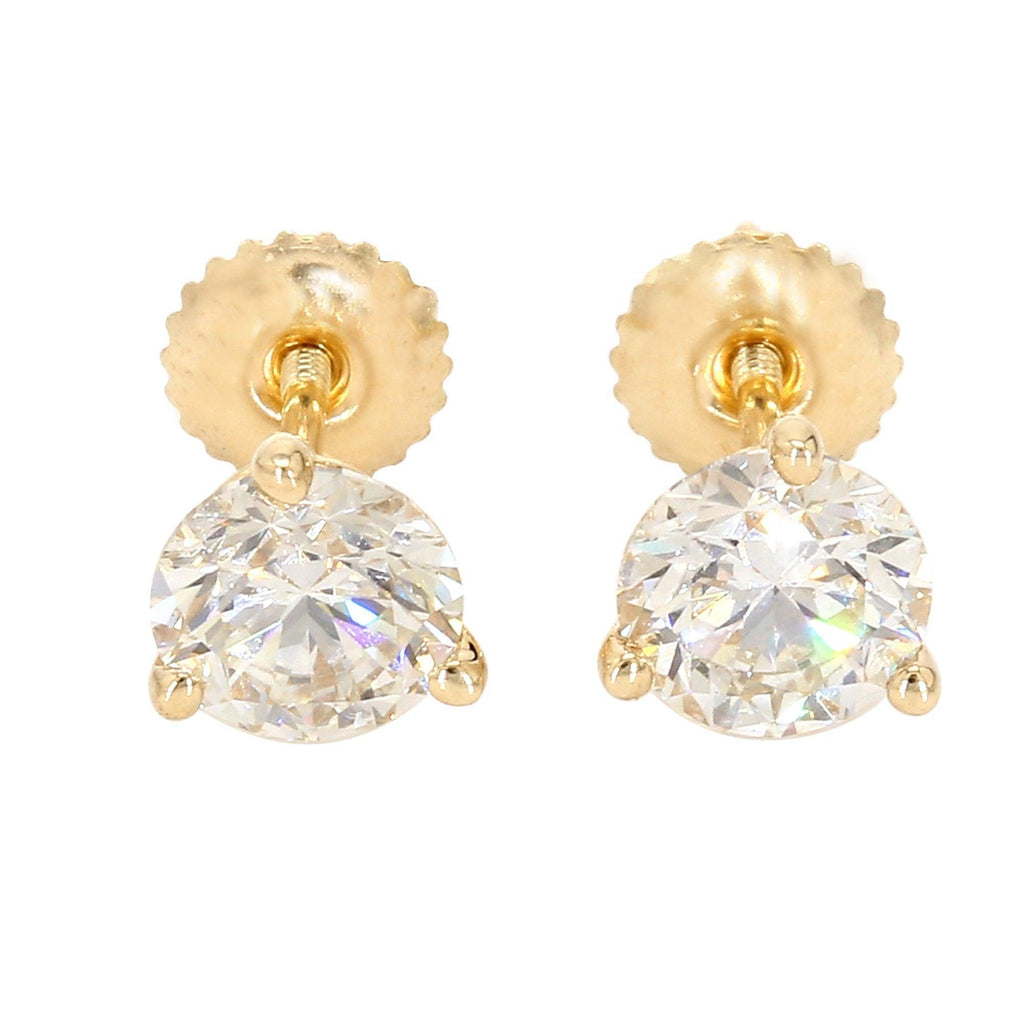 1/2 Ctw Lab-Grown Diamond Stud Earrings 14k White Gold Q39207