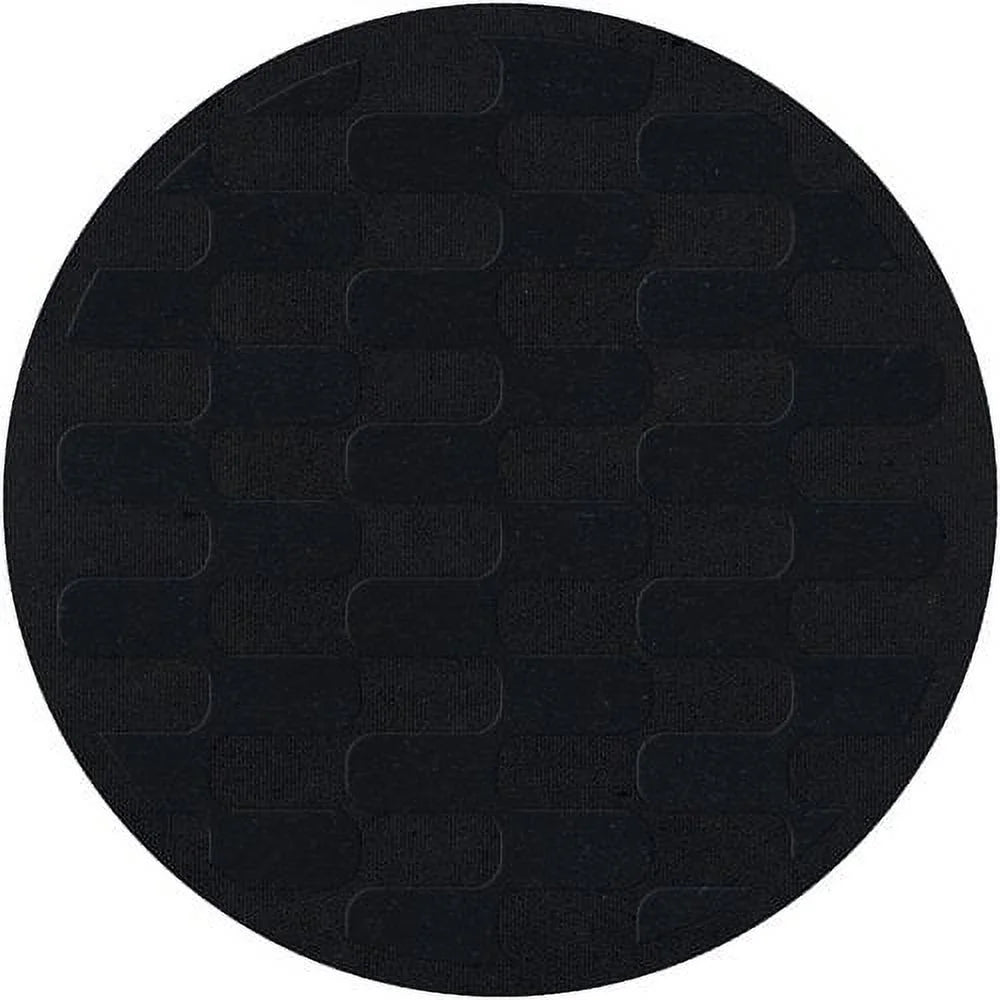 Black Grid Waves 10' x 14' Oval Area Rug N905301