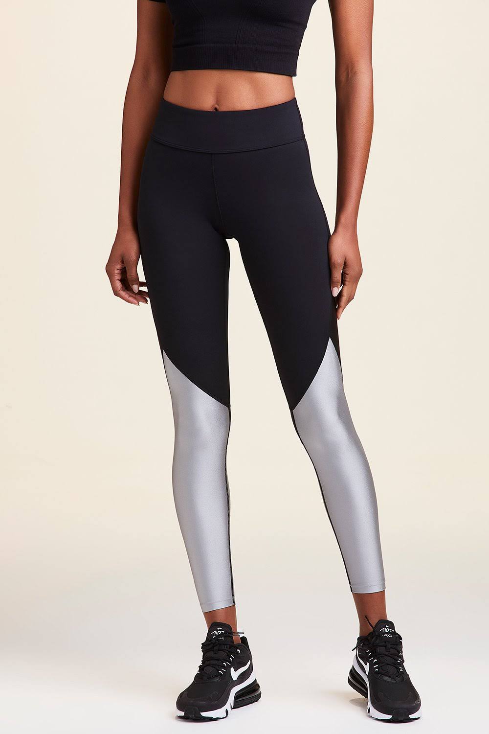 Black Silver Ankle Tight R27916