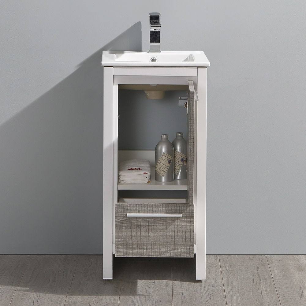 Gray Oak Bathroom Cabinet with Sink C4582