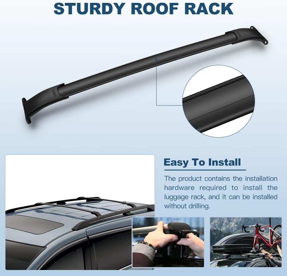 Roof Rack Crossbars Aluminum Rails D1309
