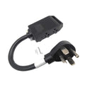 Dryer 30A to 20A Adapter Cord NEMA 14-30P Male 4-prong Plug to 5-20R T-Blade 5-15R Four Outlets Female with Two 20amp Circuit Breaker J81843
