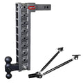 Adjustable 20" Drop Hitch with Dual-Ball, Stabilizer Kit for 2" Receiver S42547