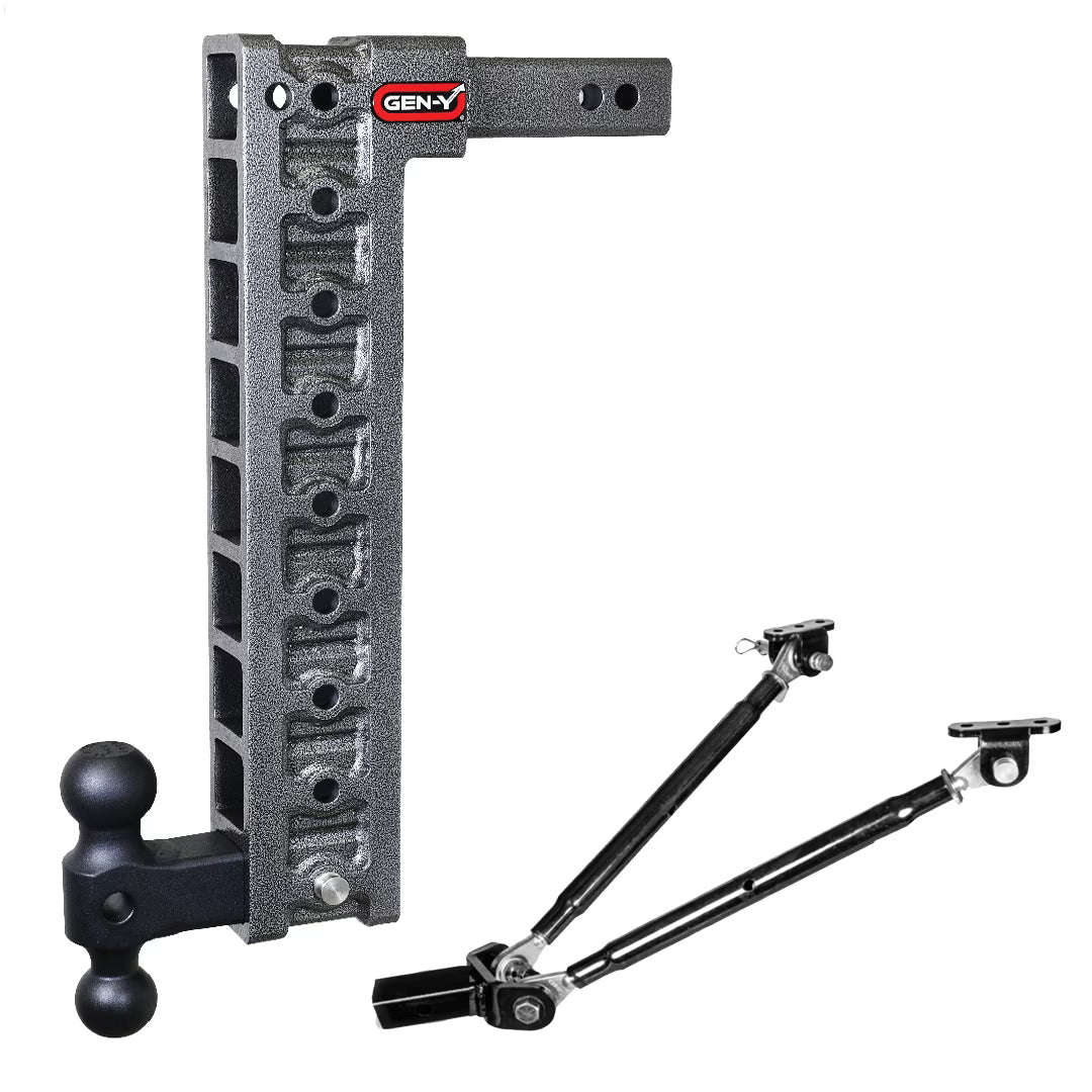 Adjustable 20" Drop Hitch with Dual-Ball, Stabilizer Kit for 2" Receiver S42547