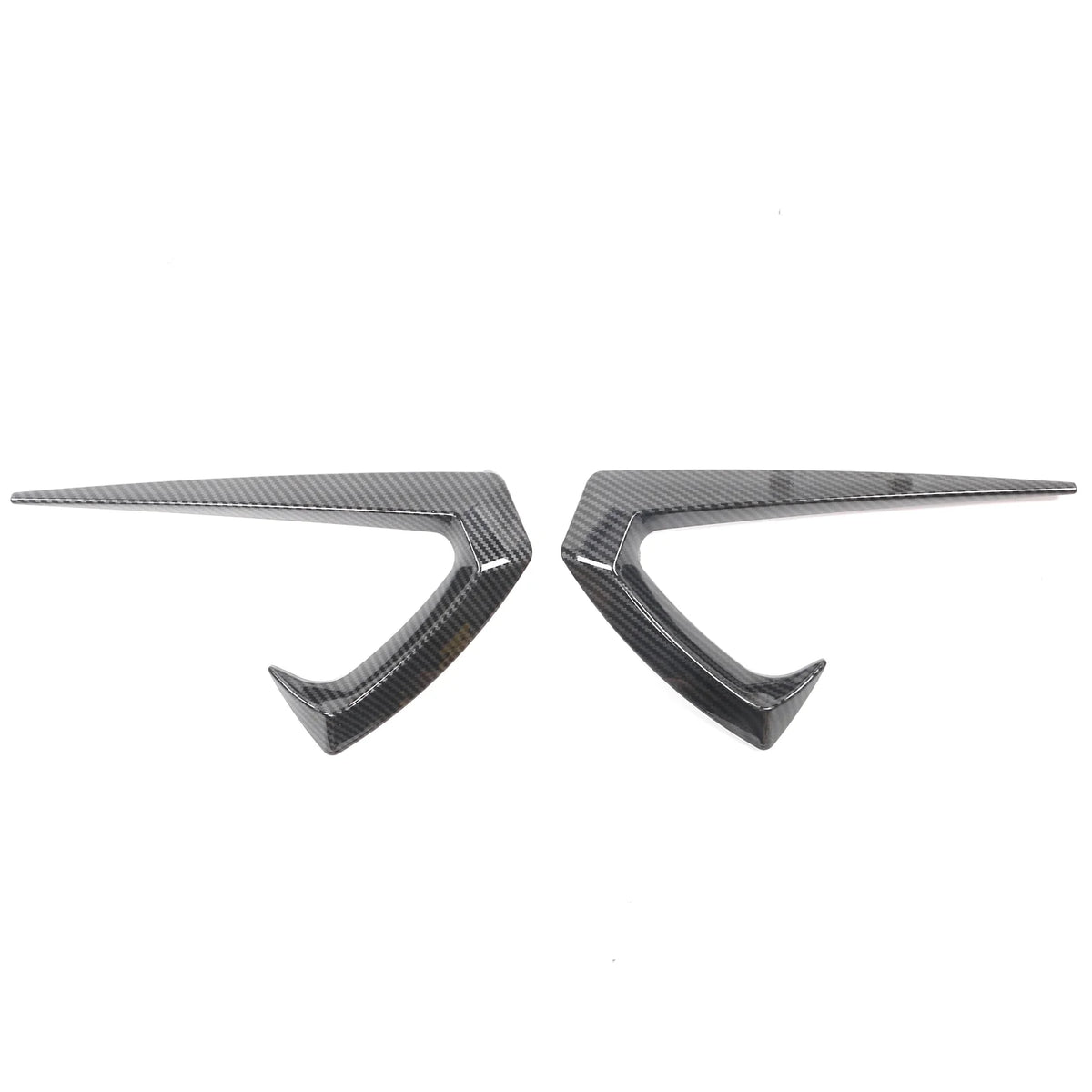 Carbon Fiber Print ABS Plastic Side Fender Vent Trim 2PC Y501