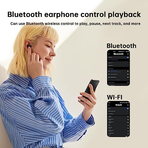 80GB MP3 Player with Bluetooth and WiFi, 4-inch Touch Screen, HiFi Music Player with Speaker (Matte Black) V352847