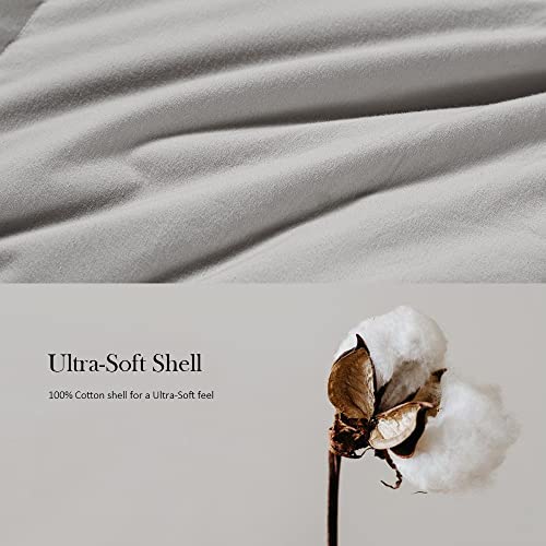 White King Size 60 Oz Goose Feathers Down Comforter with 8 Corner Tabs G27052
