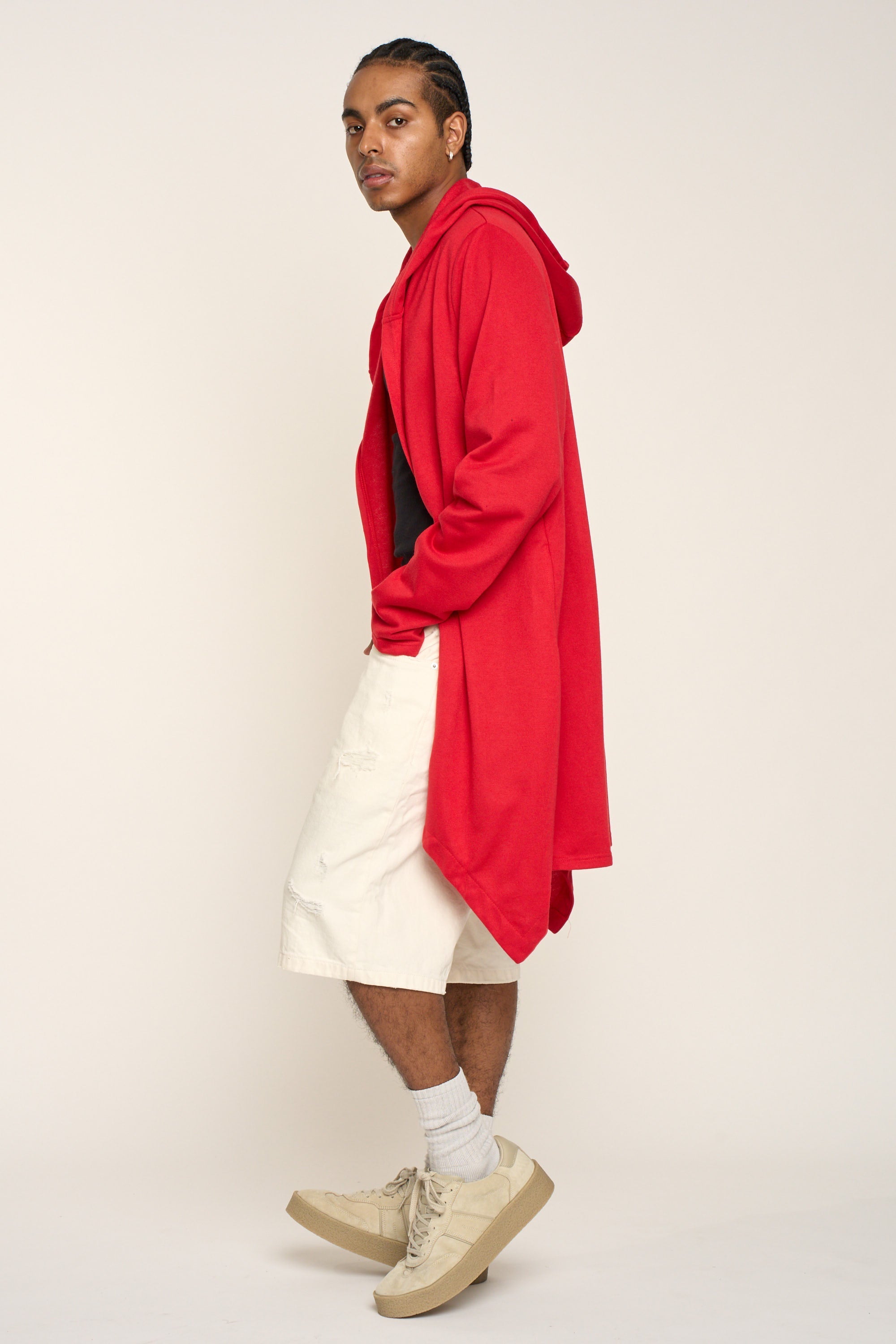 Long Length Drape Cape Cardigan Hoodie
