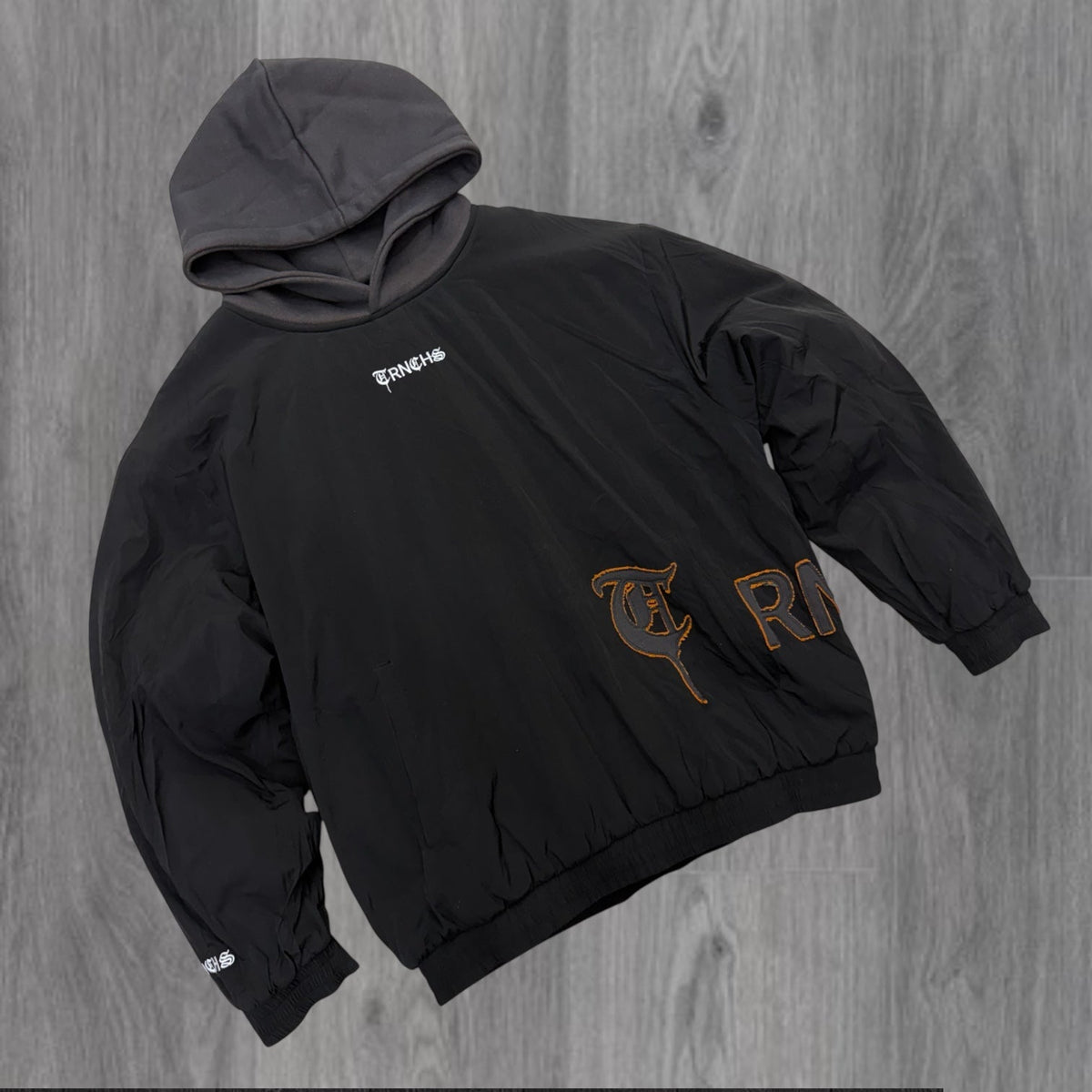 Trnchs - HEAVEN'S ARMOR Hoodie Jacket- Black - 2522 zi