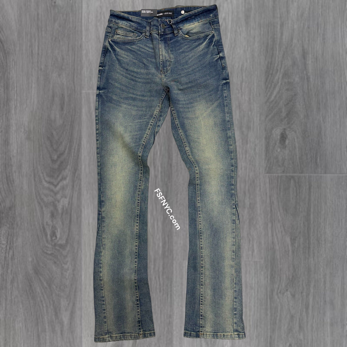 NARR - Stacked Fit Plain Denim - Light Teal - 80445