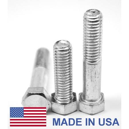 1 inch-8 x 8 inch Coarse Thread Grade 5 Hex Cap Screw Bolt Medium Carbon Steel Zinc Plated Pk 9 L699