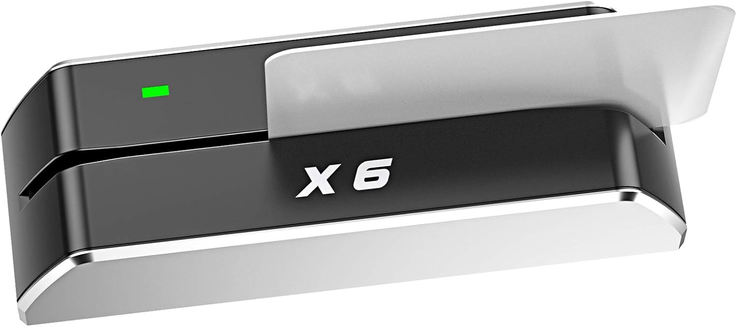 X6 BT Bluetooth Magnetic Card Reader Writer USB 3 Tracks Swipe Encoder P291