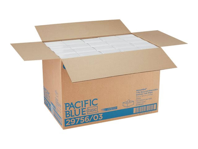 140 Sheets White Disposable Paper Cleaning Wipes, Pack of 20 Q2913