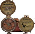 Antique Brass Compass with Case A697