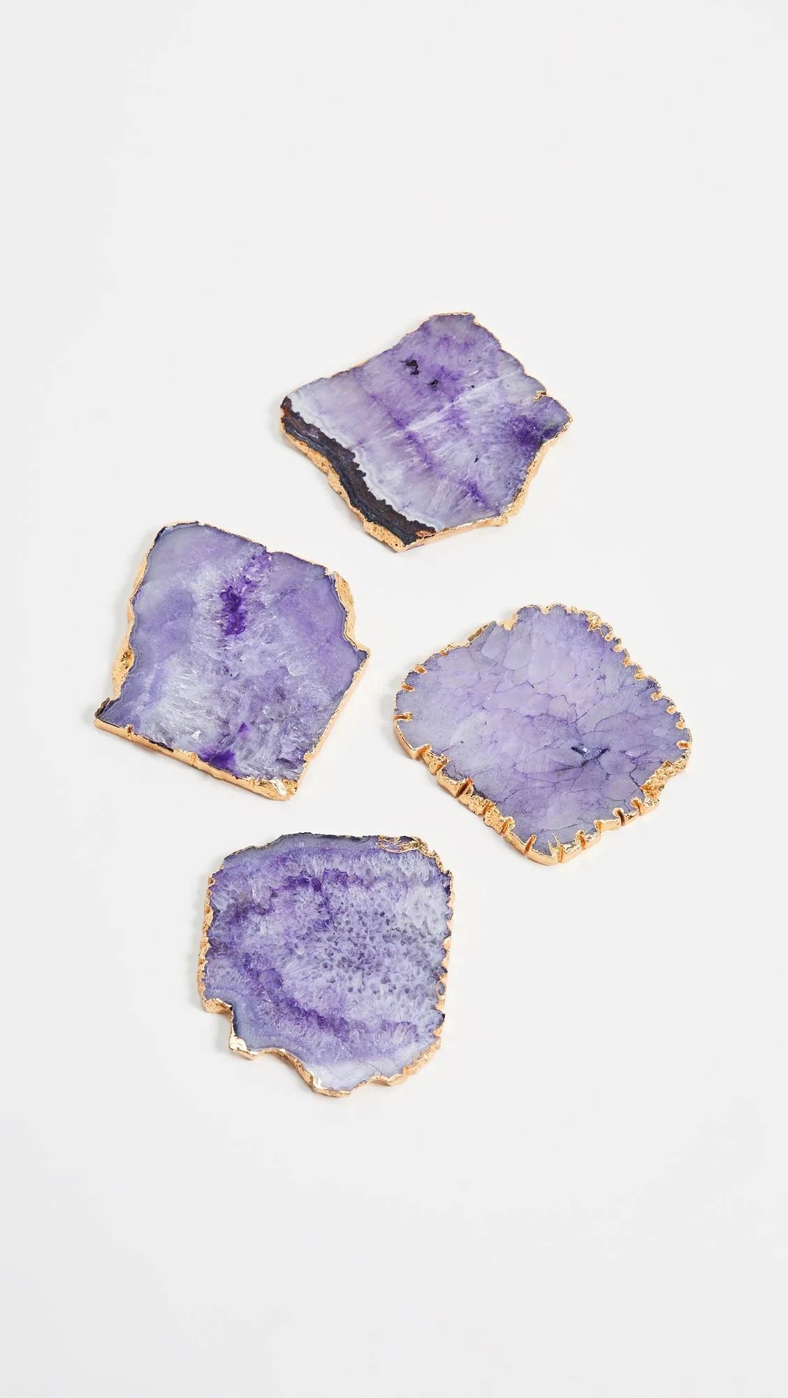 Set of 4 Agate Coasters B929