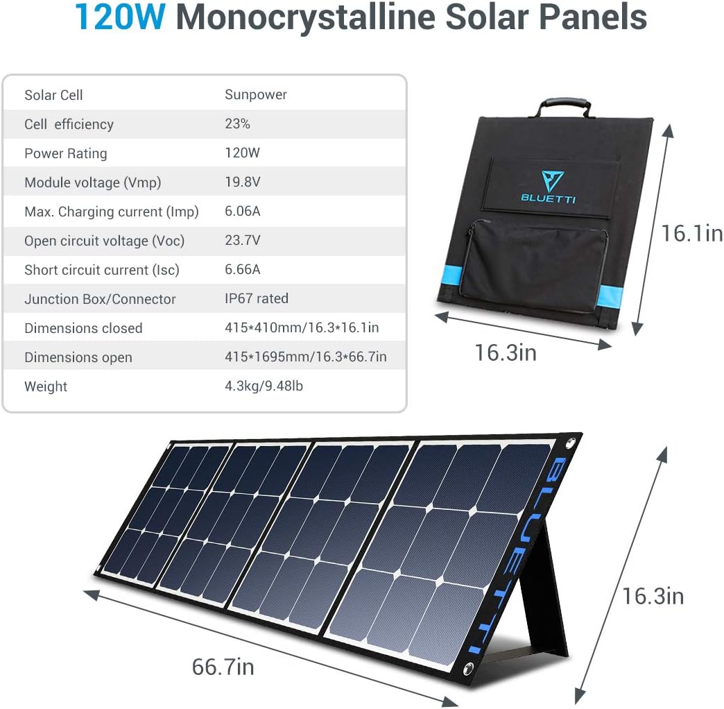 120W Portable Foldable Solar Panel U4236