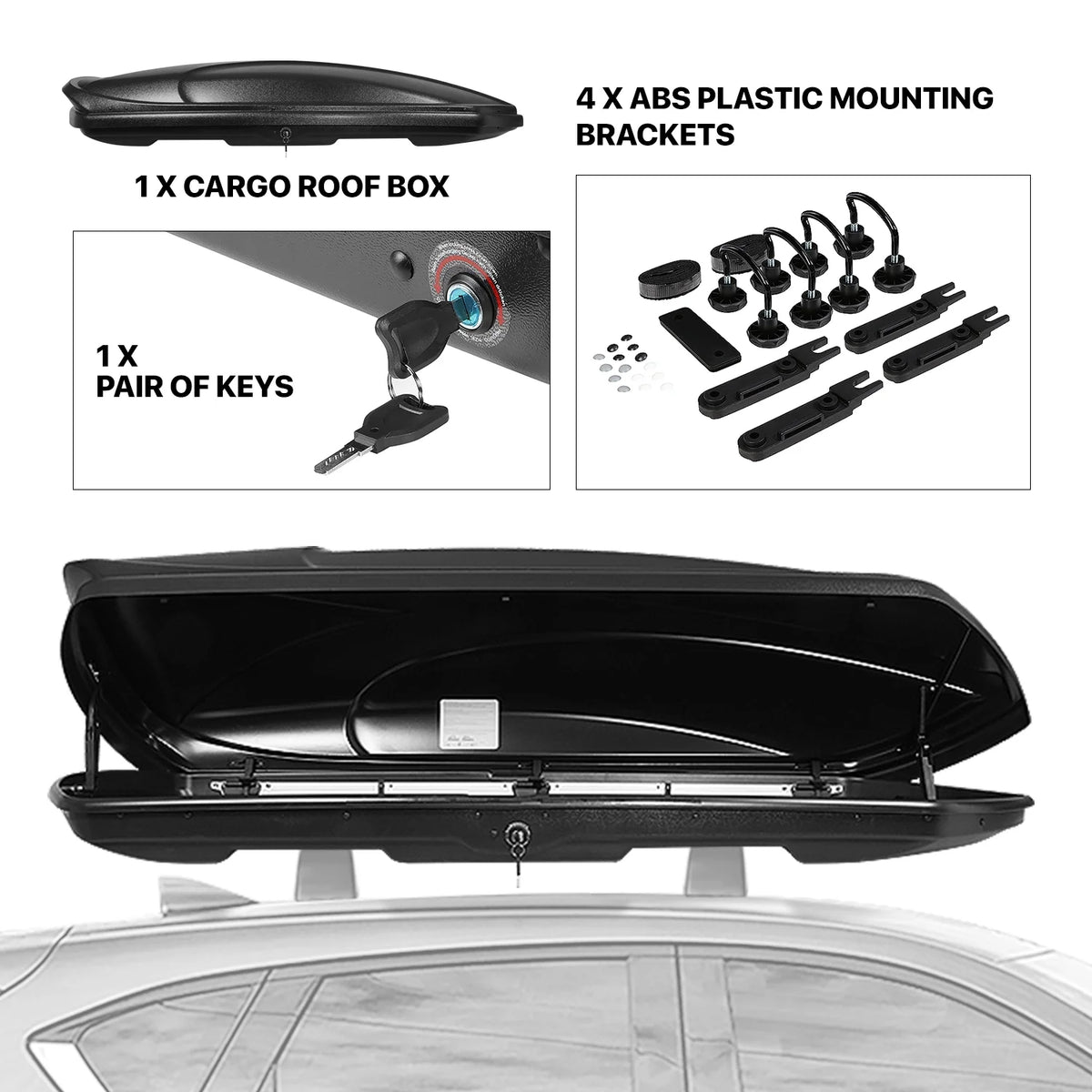 Universal SUV Roof Top Cargo Storage Box with Keys J743