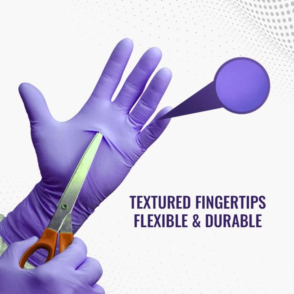 Nitrile Disposable Exam Gloves, Large, 2000/Box, Textured Fingertips Y82408