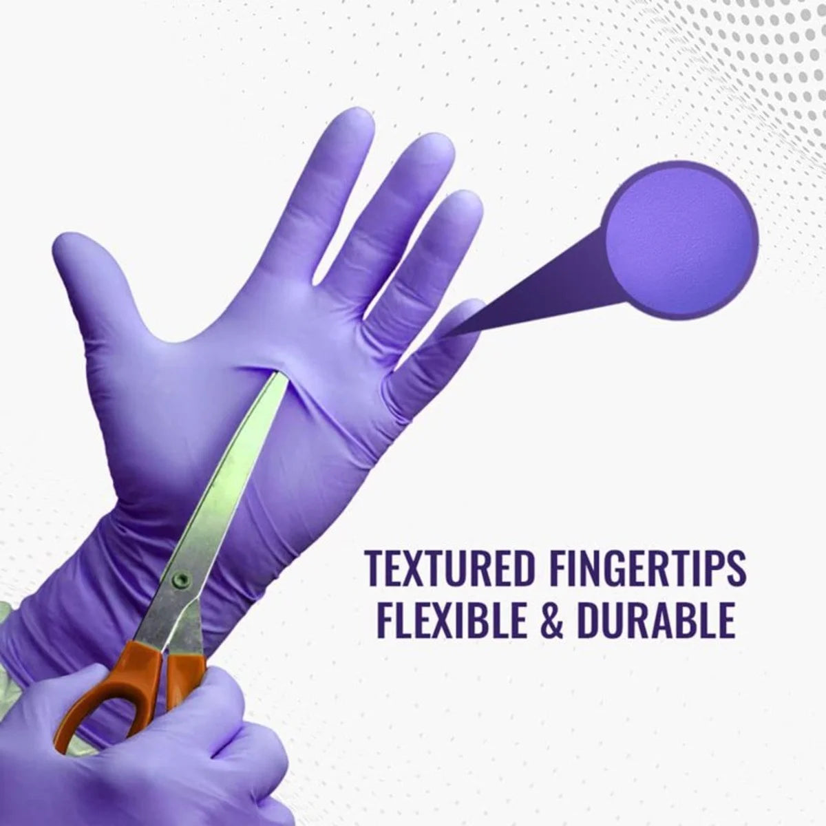 Nitrile Disposable Exam Gloves, Large, 2000/Box, Textured Fingertips Y82408