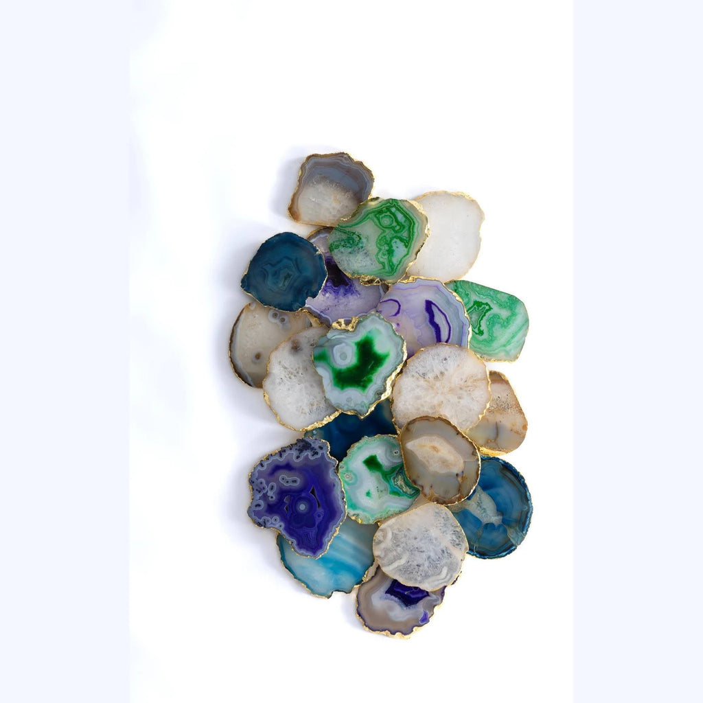Set of 4 Agate Coasters B929