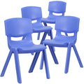 Blue Plastic Stackable School Chair 4-Pack C75293