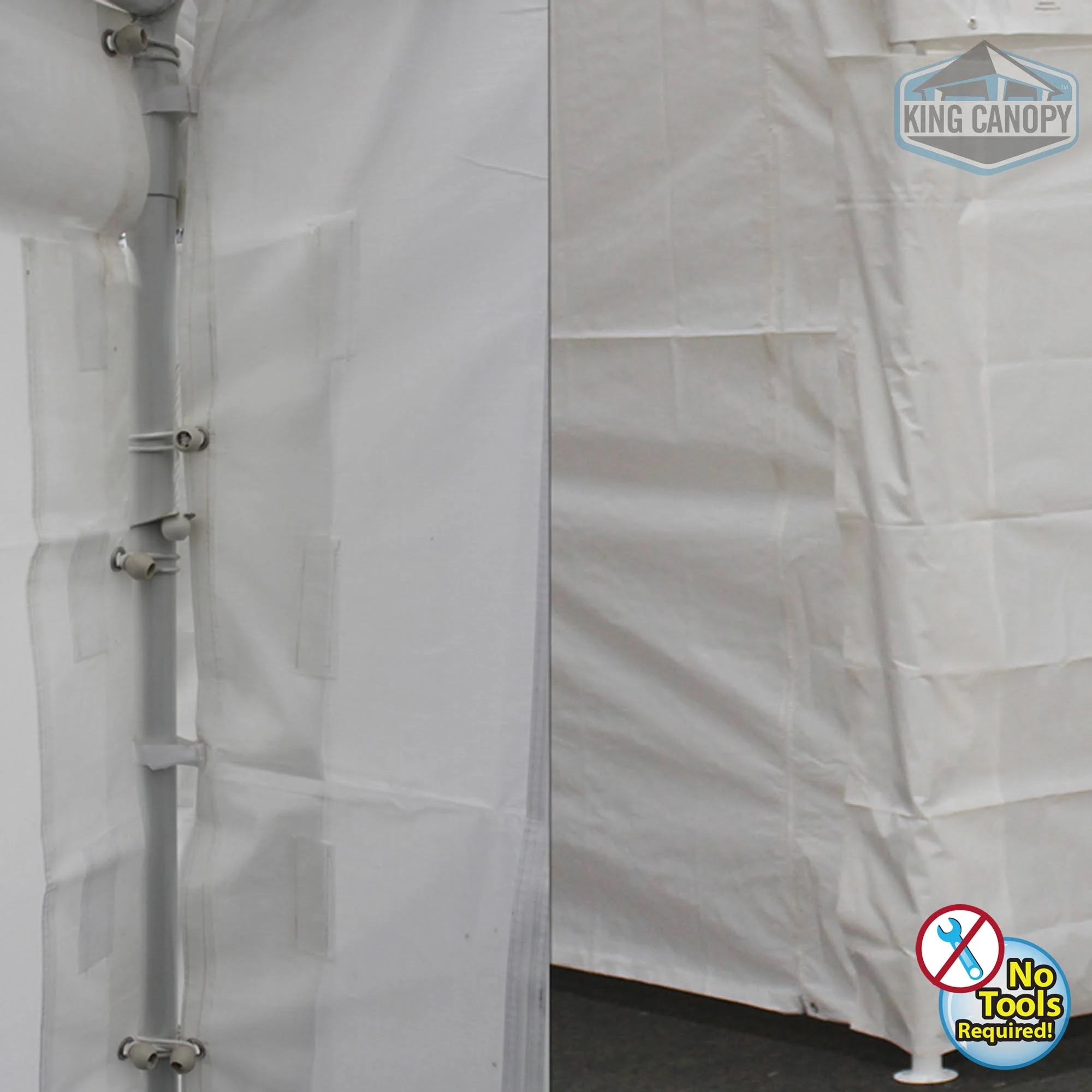 White 10 ft. x 20 ft. Sidewall Kit with Windows C511688
