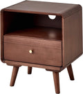 Natural Wood Nightstand with Drawer S721