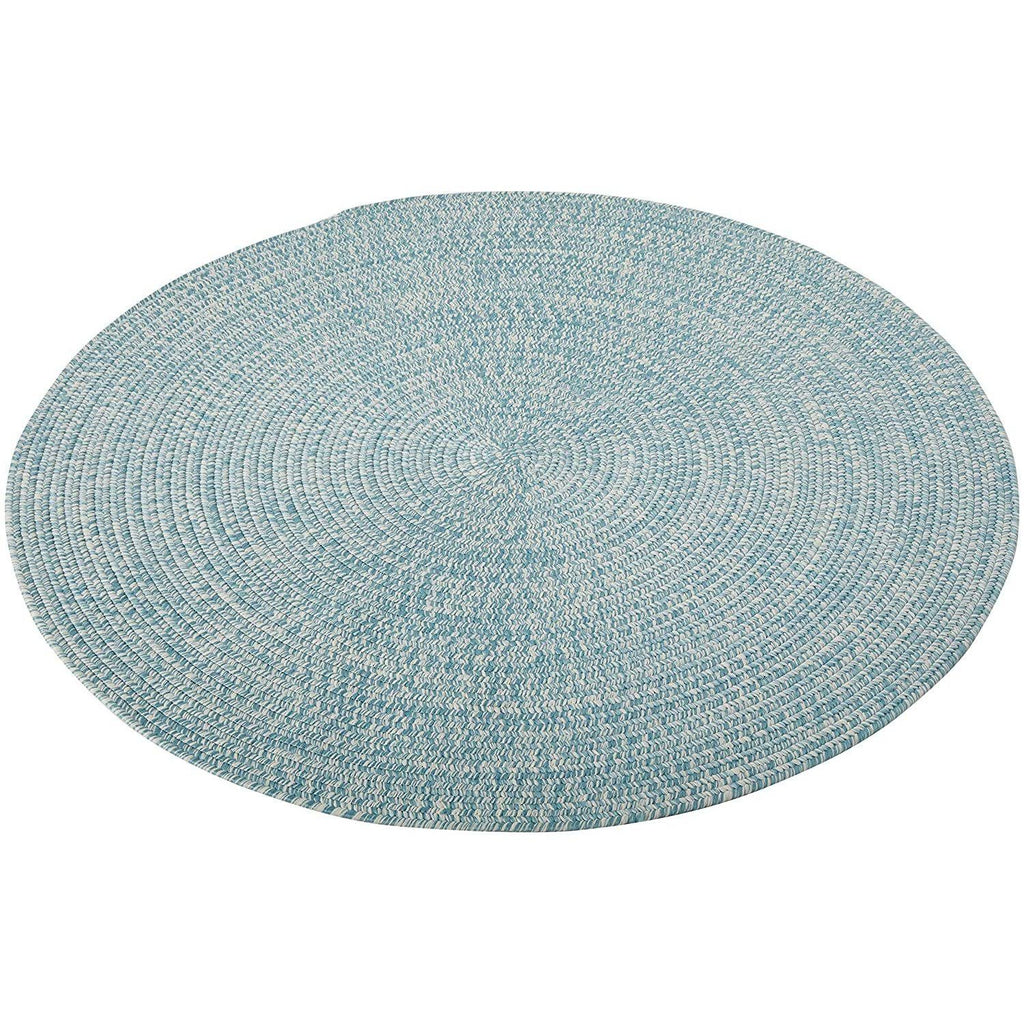 Federal Blue 9 ft Round Braided Rug G240
