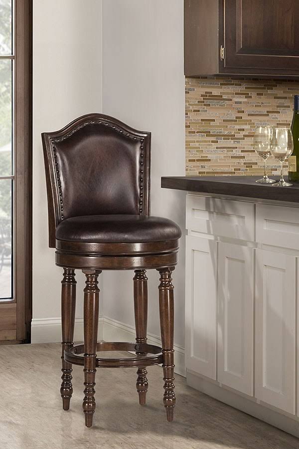 Brown Cherry Swivel Counter Stool H881909