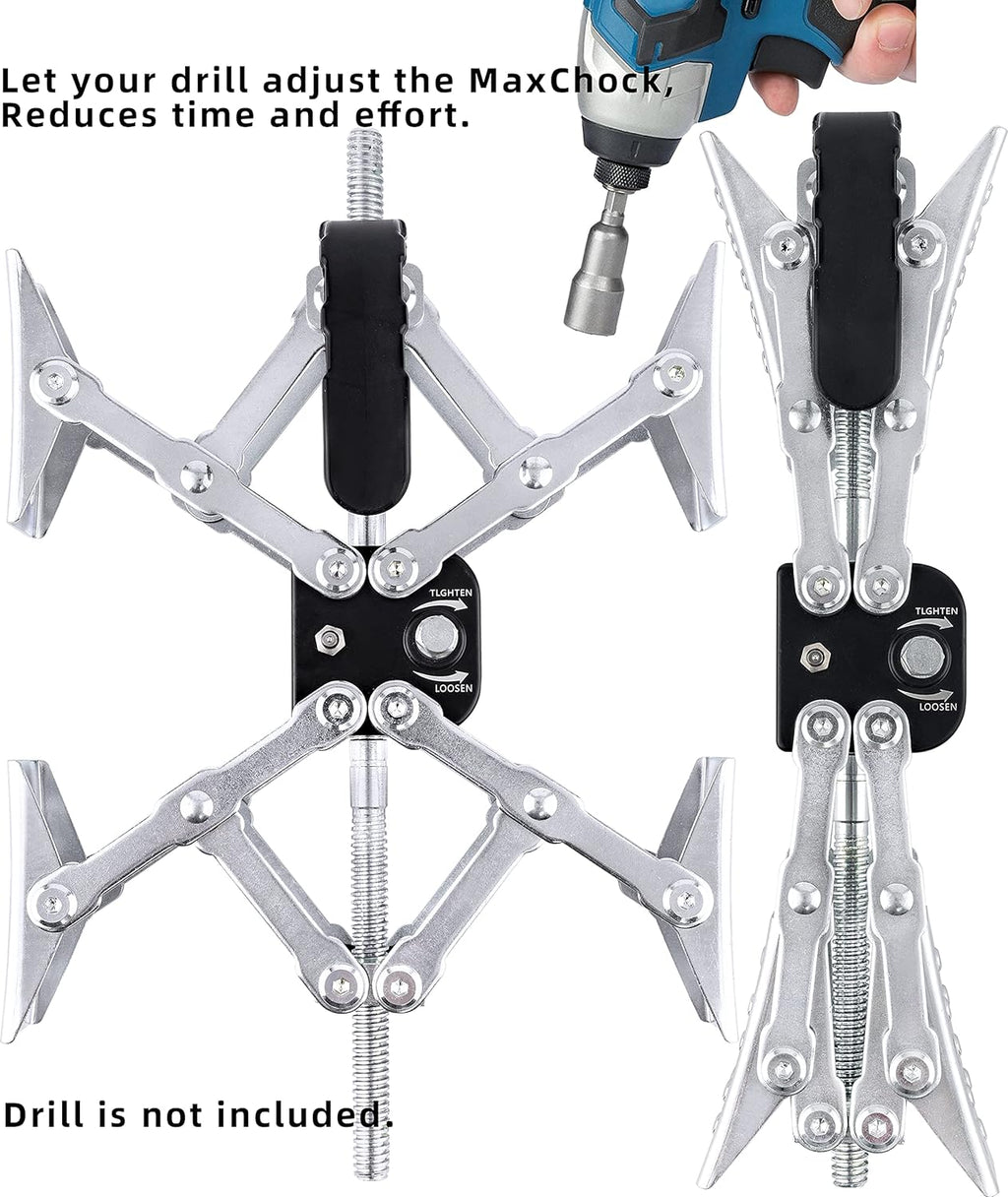X-Shaped Wheel Chock Stabilizer for Tandem-Axle Trailer RV Tire D2942