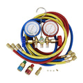 AC Diagnostic Manifold Freon Gauge Set with Couplers, Adapter for R134A R12 R22 R502 R493045