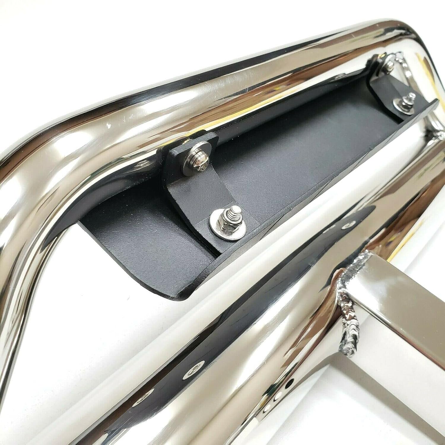 Chrome Towing Hitch Step Bar Drop Step 2" Receiver Round End Rear Bumper Guard A98172