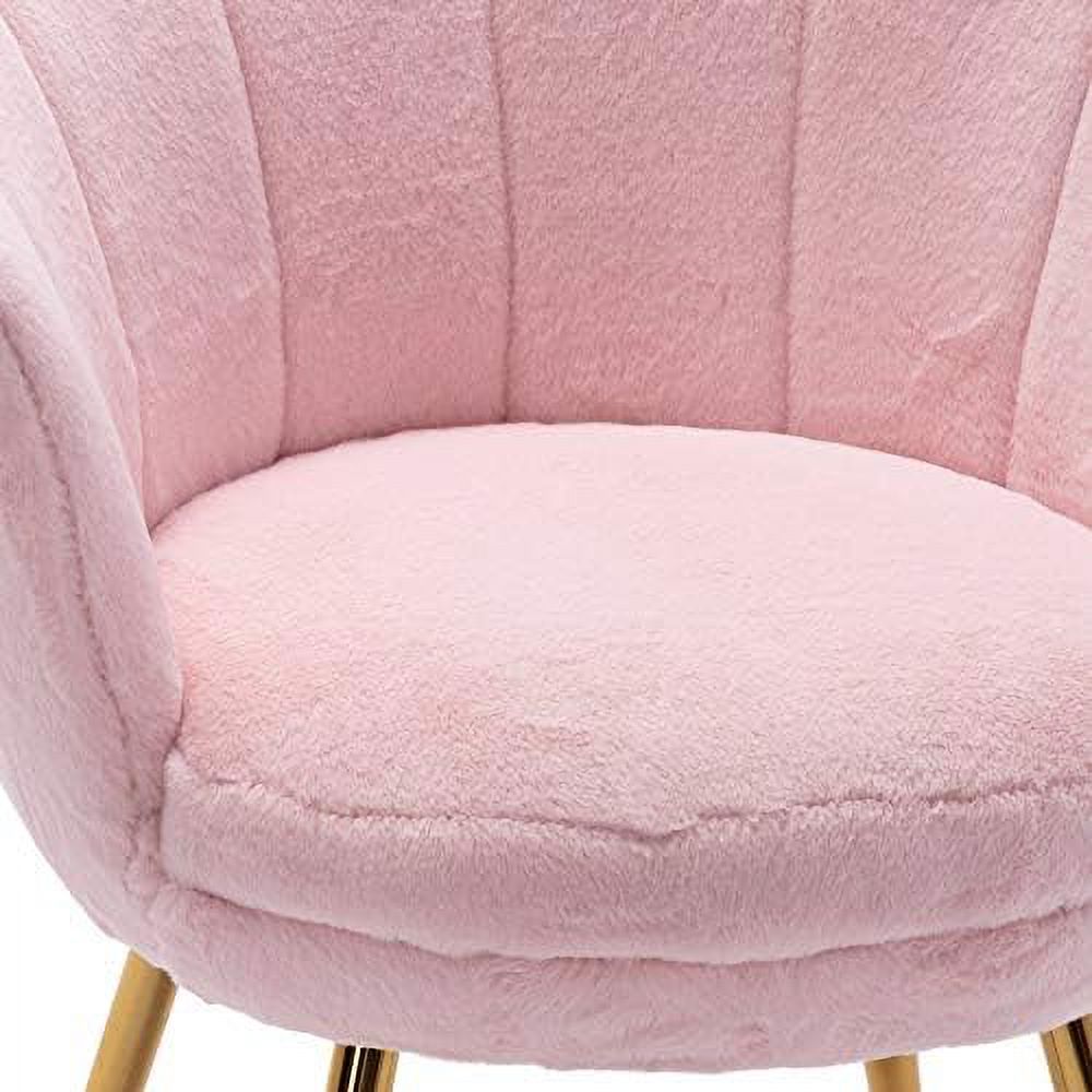 Light Pink Velvet Accent Barrel Chair O56000