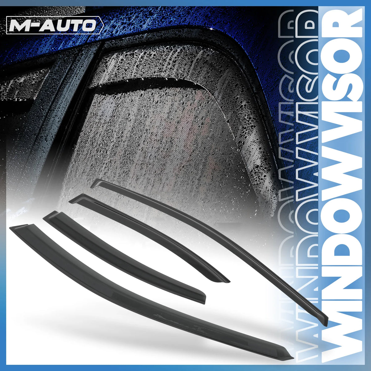 4 Pieces Smoke Window Visor Rain Deflector Sun Guard A228017