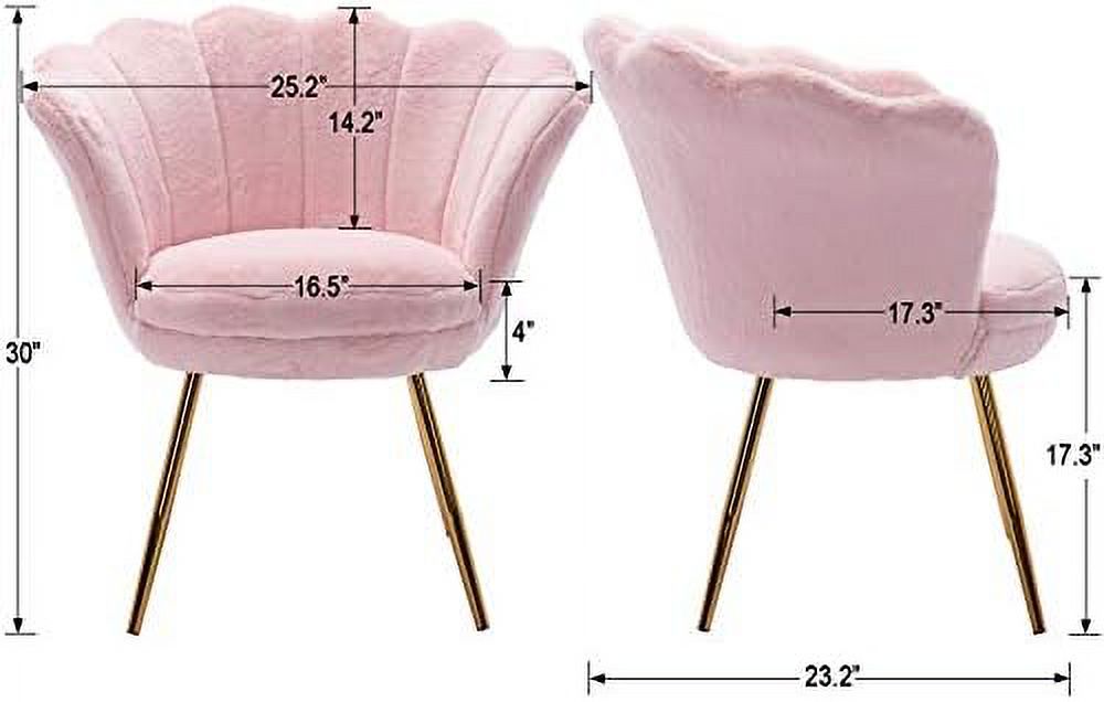 Light Pink Velvet Accent Barrel Chair O56000