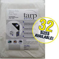Heavy-Duty 12 by 12 Cross Weave 8-mil White Poly Tarp Z25717