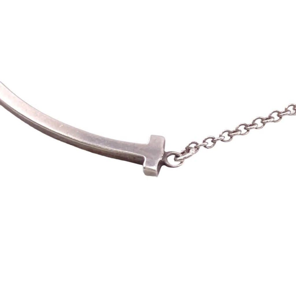 Tiffany T Smile 925 Silver Necklace L234