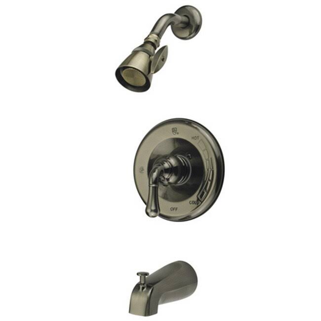 Vintage Nickel Bathtub and Shower Faucet Q347