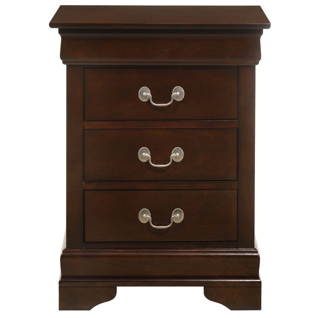 Cappuccino 3-Drawer Nightstand D759522