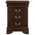 Cappuccino 3-Drawer Nightstand D759522