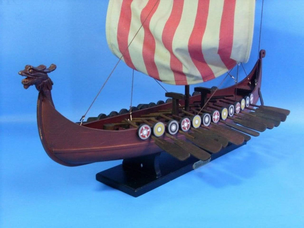 Wooden Viking Drakkar Model Boat A1092