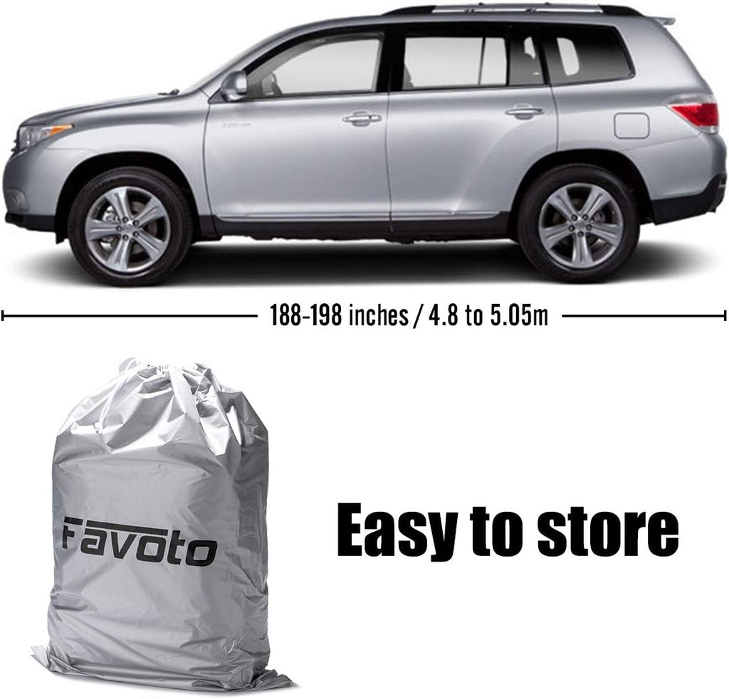 SUV Car Cover 5 Layer Waterproof Windproof Scratch Resistant Pack of 2 P16535