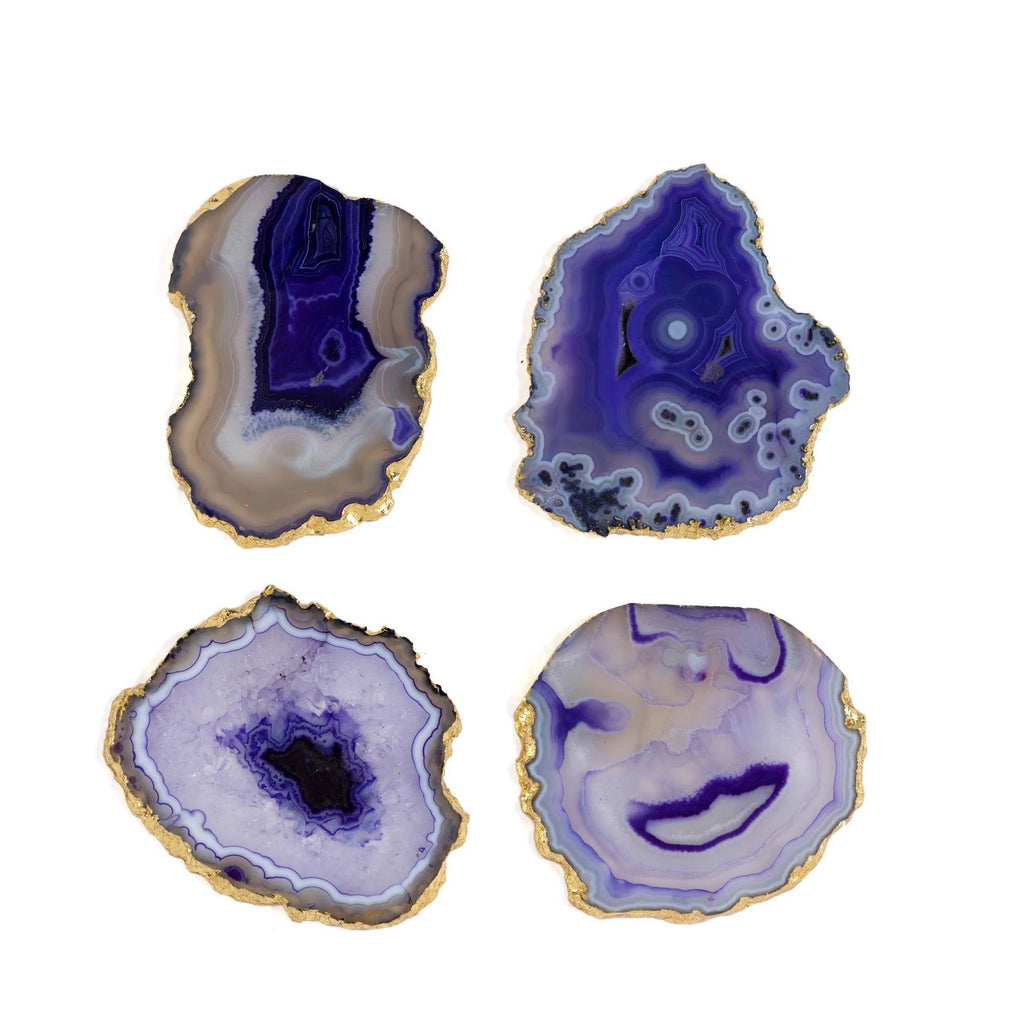 Set of 4 Agate Coasters B929