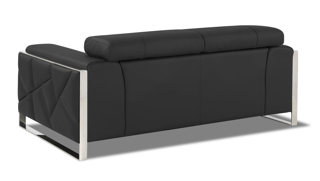 Italian Leather Loveseat with Hardwood Frame M868