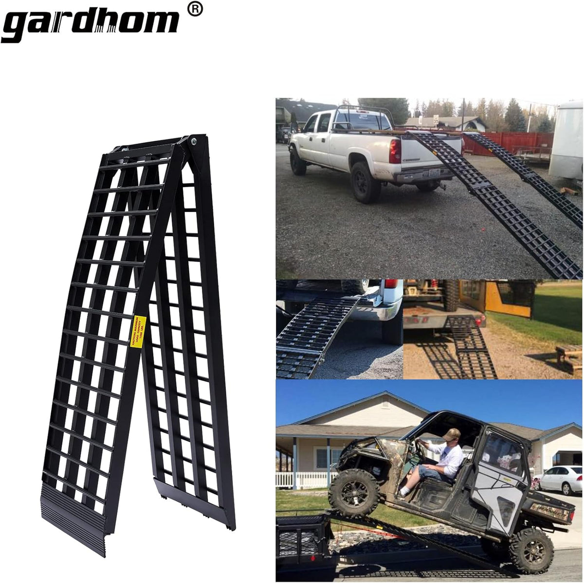 94*17.7" 1500 lbs Capacity Aluminum Folding Loading Ramps H301171