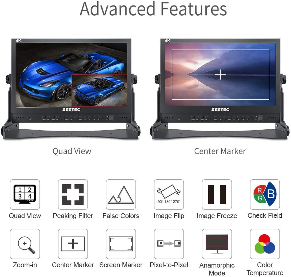 15.6 4 HDMI Input Output Quad Split Display Monitor G2590