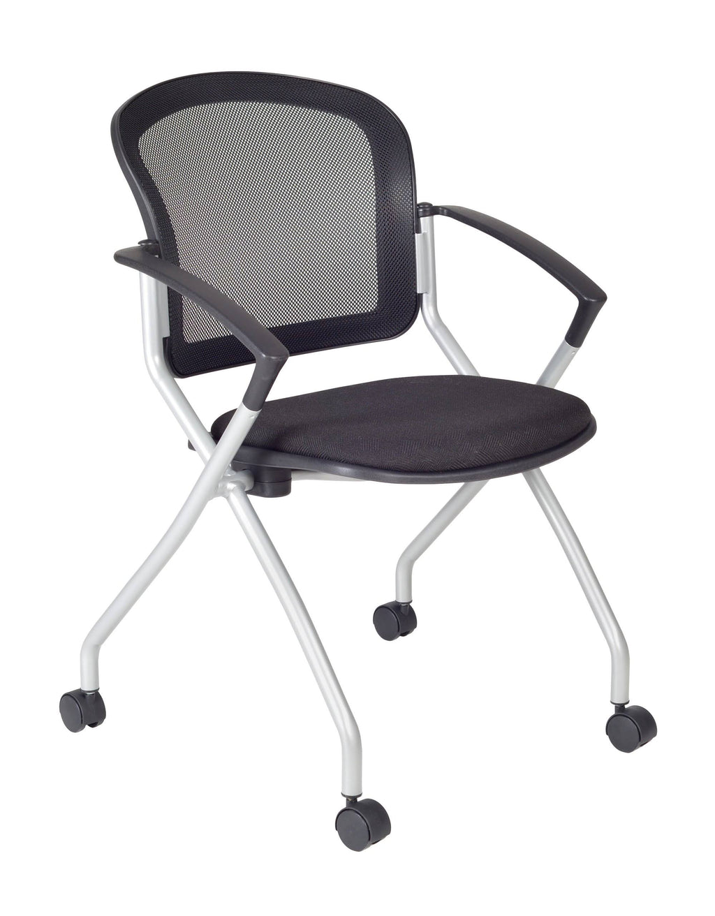 Maple Mobile Training Table with 2 Black Cadence Chairs N22599