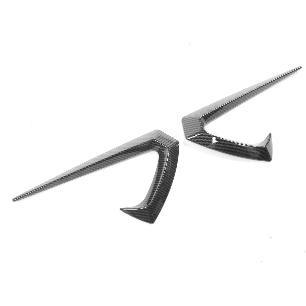 Carbon Fiber Print ABS Plastic Side Fender Vent Trim 2PC Y501